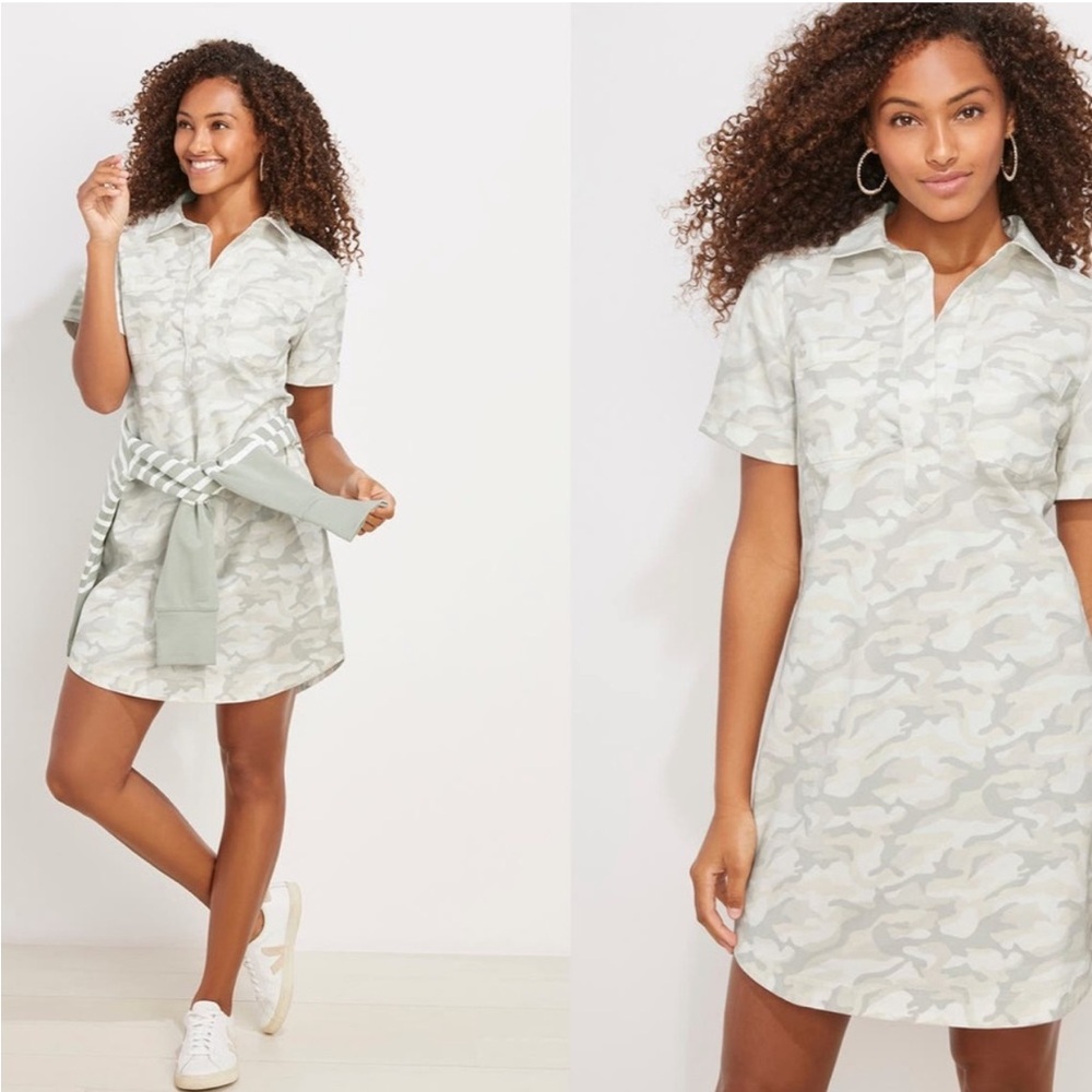 NEW Vineyard Vines Margo Camo Utility Dress in Camo Pina Colada - 10